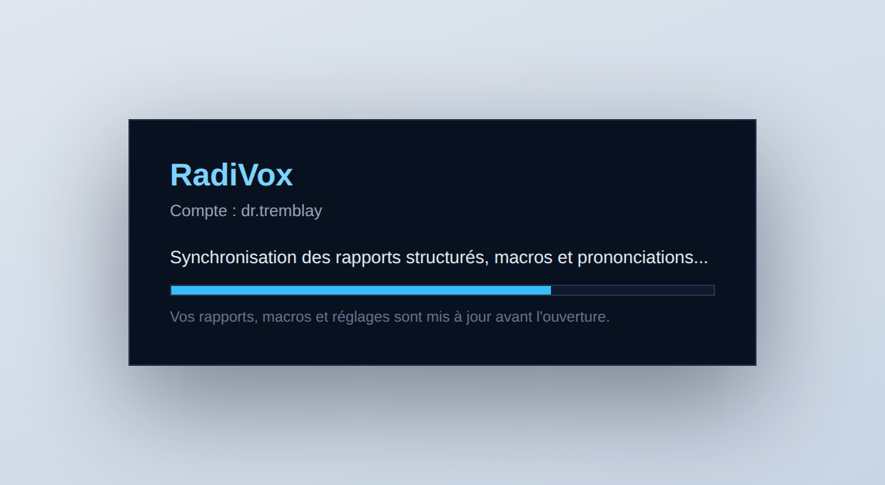 Synchronisation au démarrage